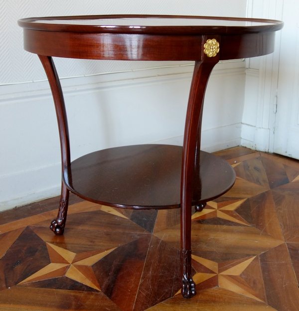 Mahogany so-called cabaret table, Consulate period, attributed to Bernard Molitor - late 18th century