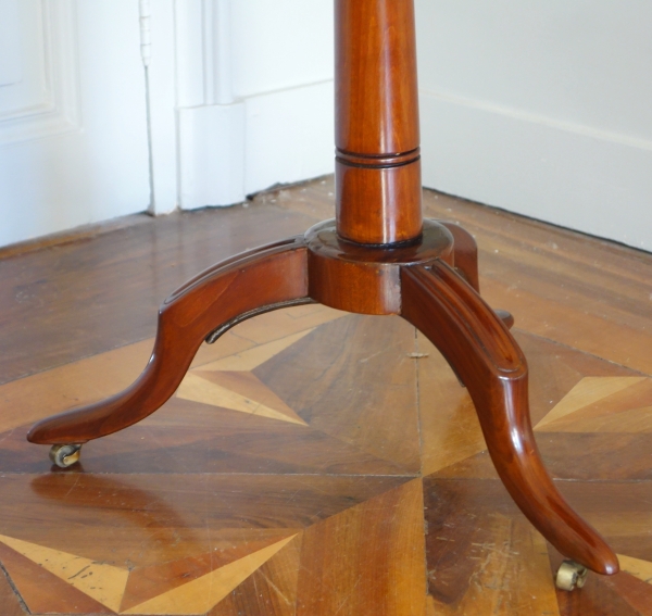 Louis XVI solid mahogany pedestal table, 18th century