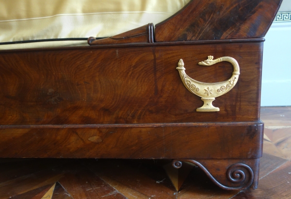 Empire mahogany and ormolu sofa / bed, early 19th century circa 1830