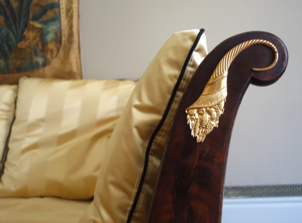 Empire mahogany and ormolu sofa / bed, early 19th century circa 1830