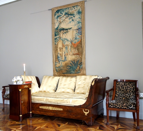 Empire mahogany and ormolu sofa / bed, early 19th century circa 1830