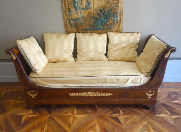 Empire mahogany and ormolu sofa / bed, early 19th century circa 1830