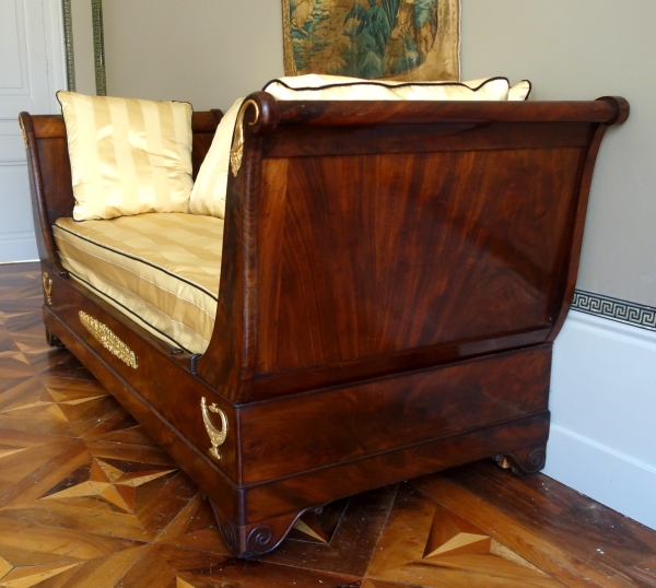 Empire mahogany and ormolu sofa / bed, early 19th century circa 1830