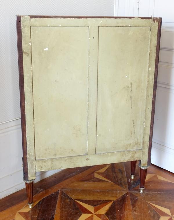 Buffet d'époque Louis XVI Directoire de faible profondeur en acajou - 79cm x 113cm x 23cm