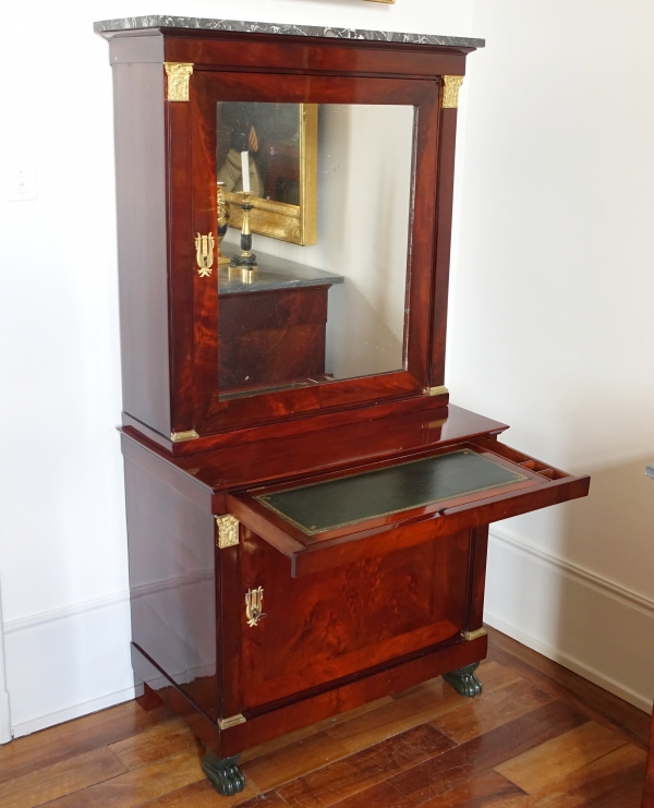 Empire mahogany writing cabinet, early 19th century circa 1805