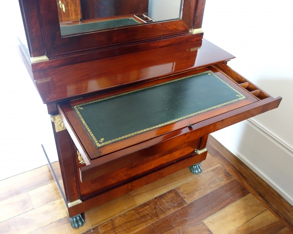 Empire mahogany writing cabinet, early 19th century circa 1805