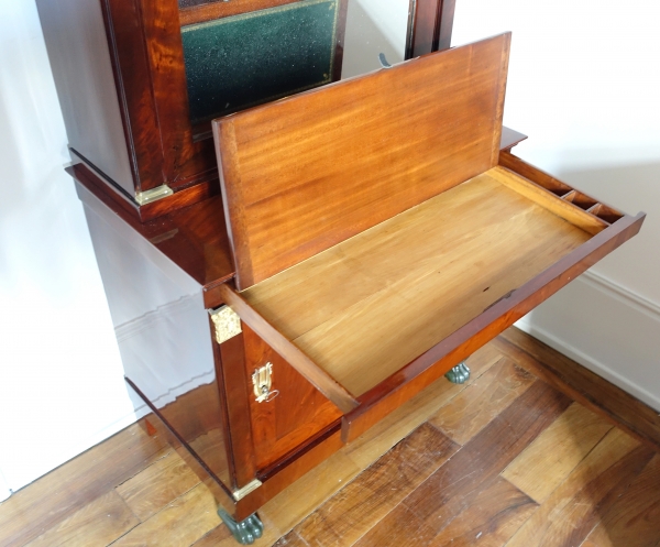 Empire mahogany writing cabinet, early 19th century circa 1805