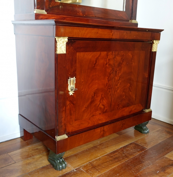 Empire mahogany writing cabinet, early 19th century circa 1805