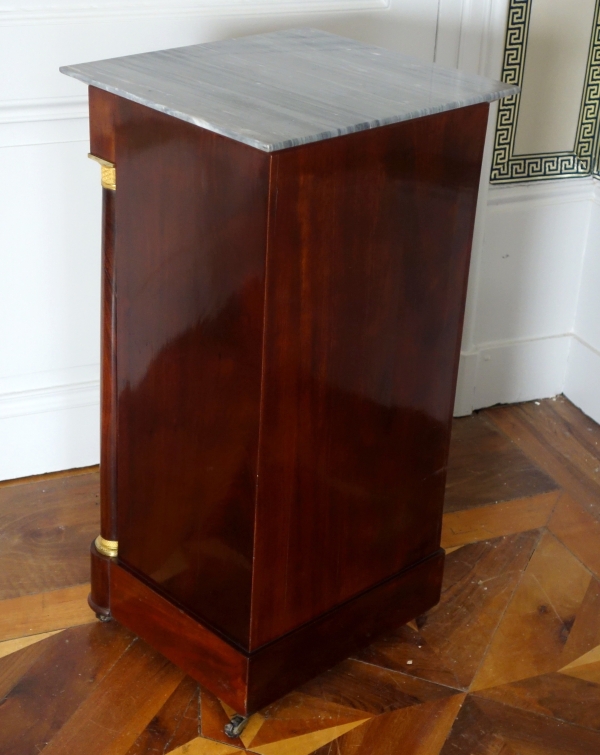Mahogany and ormolu somno / bedside table, Empire period - early 19th century