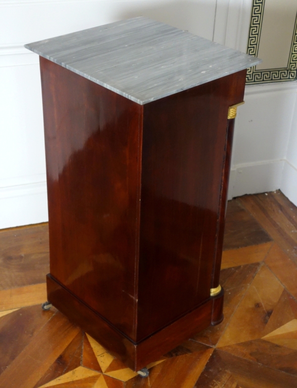 Mahogany and ormolu somno / bedside table, Empire period - early 19th century