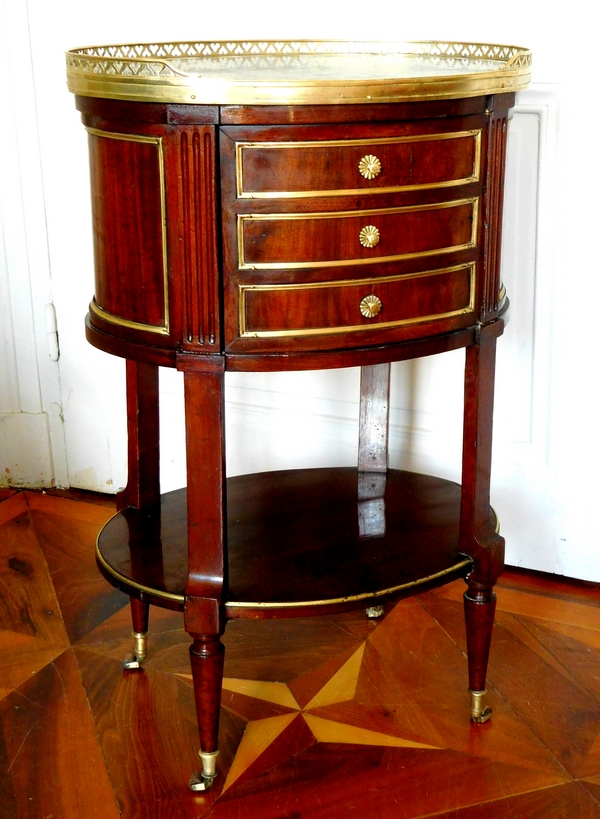 Mahogany Louis XVI coffee table / bedside table, late 18th century