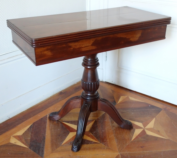 Empire mahogany cards table stamped Georges Alphonse Jacob Desmalter