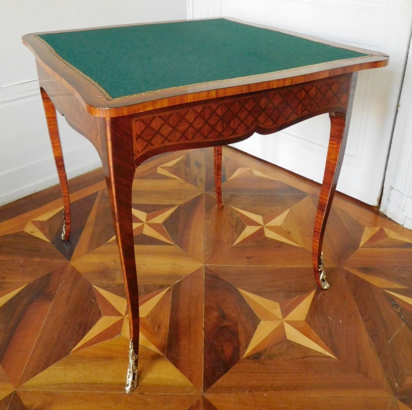 Louis XV rosewood marquetry cards table, 18th century circa 1760