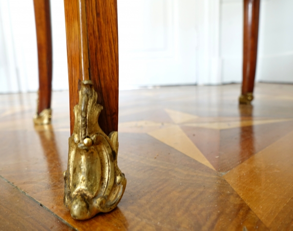 Etienne Avril : rosewood marquetry living room center table - 18th century circa 1775