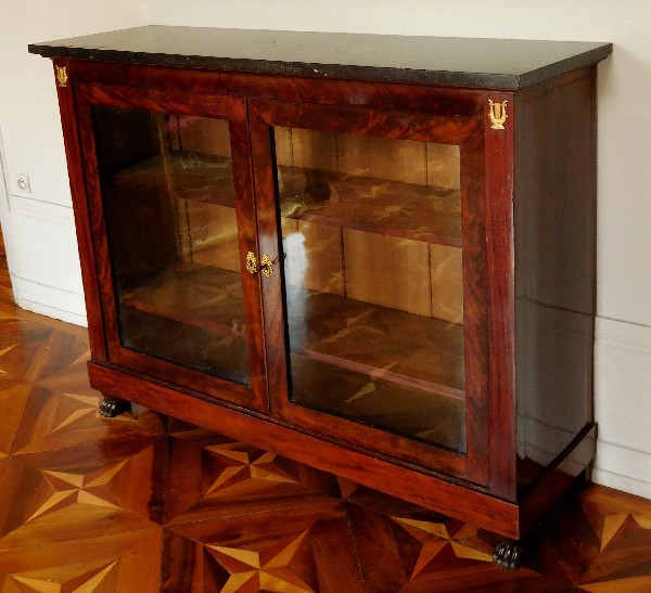 Empire mahogany bookcase, early 19th century circa 1830