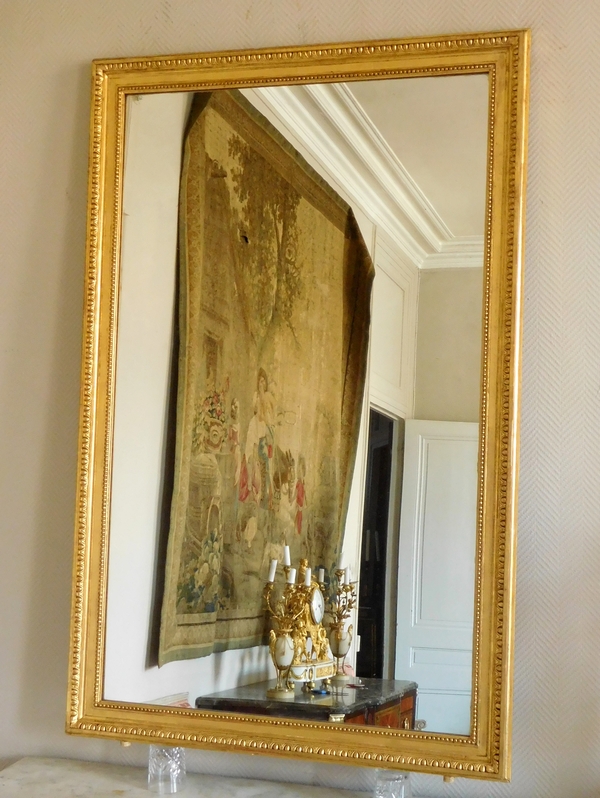 Louis XVI style gilt wood mirror - 147cm x 95cm