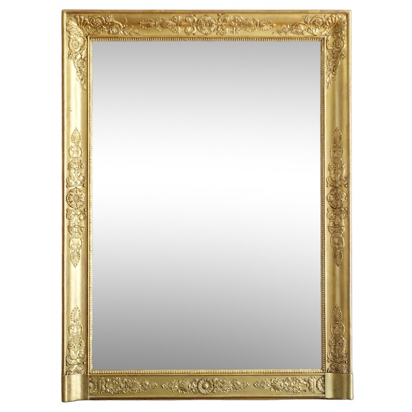 Empire gilt wood mirror, mercury glass, early 19th century - 91.5cm x 123cm