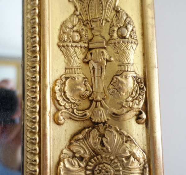 Empire gilt wood mirror, mercury glass, early 19th century - 91.5cm x 123cm