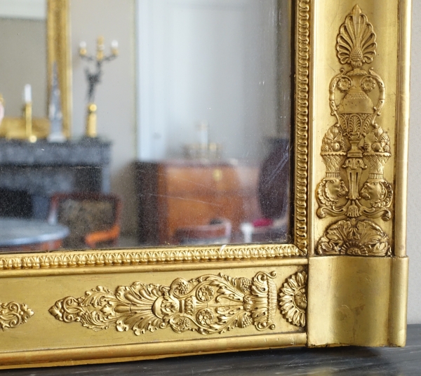 Empire gilt wood mirror, mercury glass, early 19th century - 91.5cm x 123cm