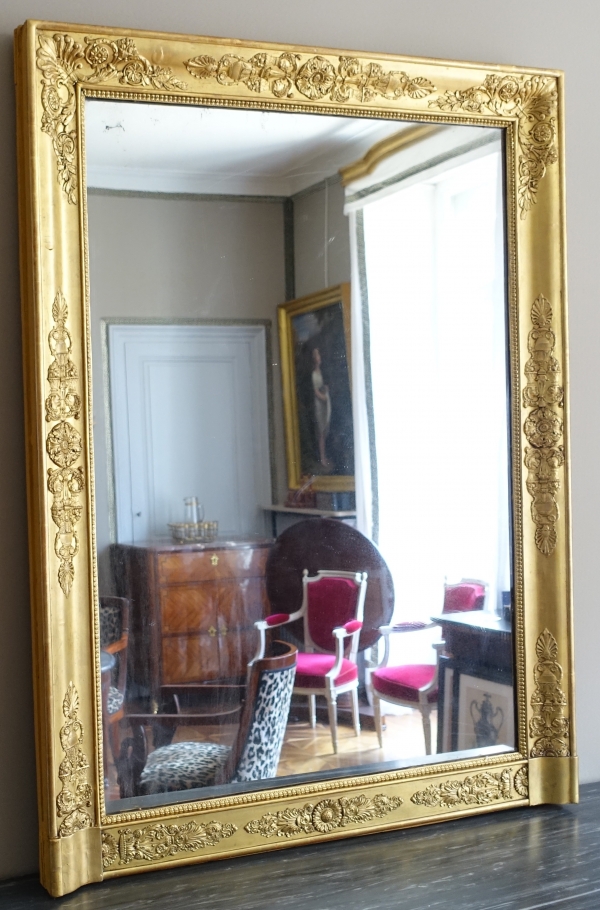 Empire gilt wood mirror, mercury glass, early 19th century - 91.5cm x 123cm