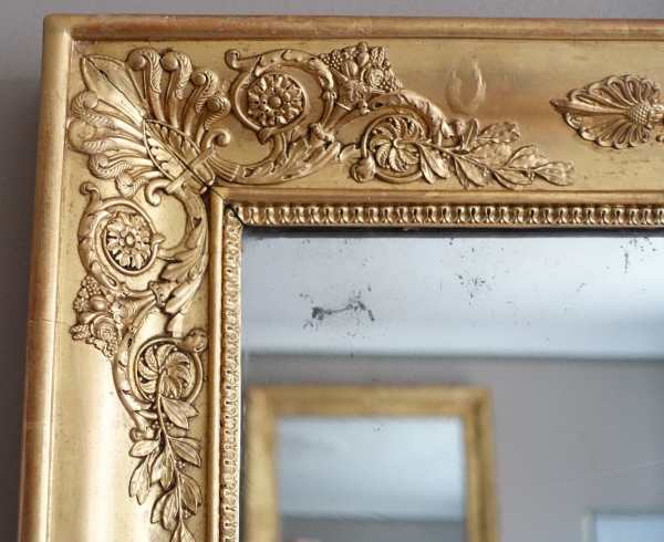 Empire gilt wood mirror, mercury glass, early 19th century - 91.5cm x 123cm