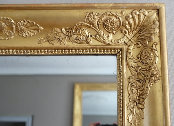 Empire gilt wood mirror, mercury glass, early 19th century - 91.5cm x 123cm