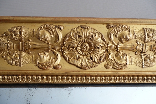 Empire gilt wood mirror, mercury glass, early 19th century - 91.5cm x 123cm