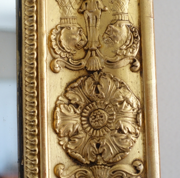 Empire gilt wood mirror, mercury glass, early 19th century - 91.5cm x 123cm
