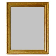 Miroir d'époque Empire, glace au mercure, cadre en bois doré à la feuille d'or - 88cm X 110cm