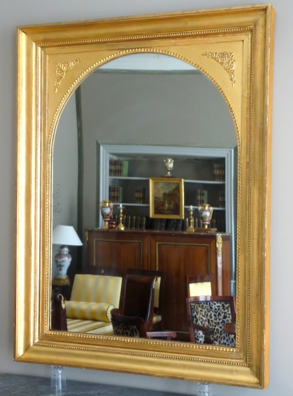 Empire mirror set into a gil wood frame - 89cm x 116cm