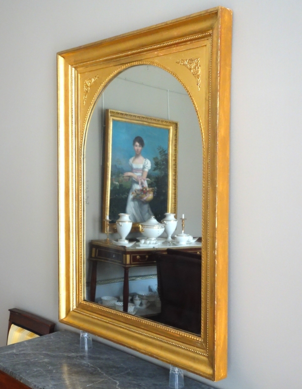 Empire mirror set into a gil wood frame - 89cm x 116cm
