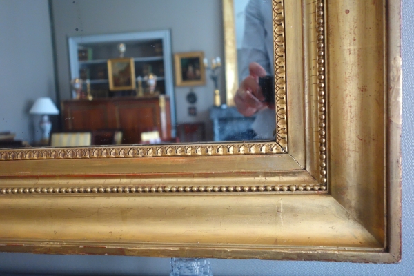 Empire mirror set into a gil wood frame - 89cm x 116cm