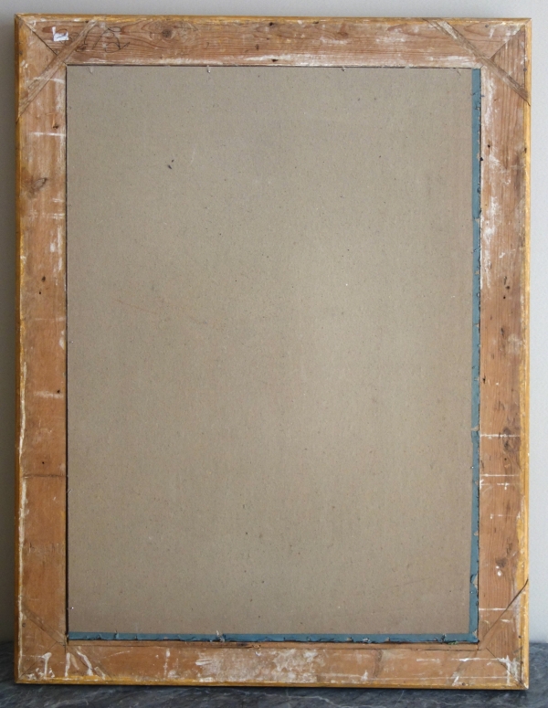 Empire mirror set into a gil wood frame - 89cm x 116cm