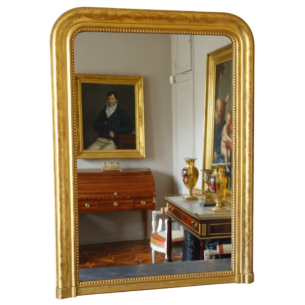 Large gilt wood mirror, France, 19th century circa 1850