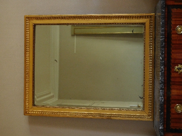 French Louis XVI mercury mirror, gilt wood frame, late 18th century - 82cm x 104cm