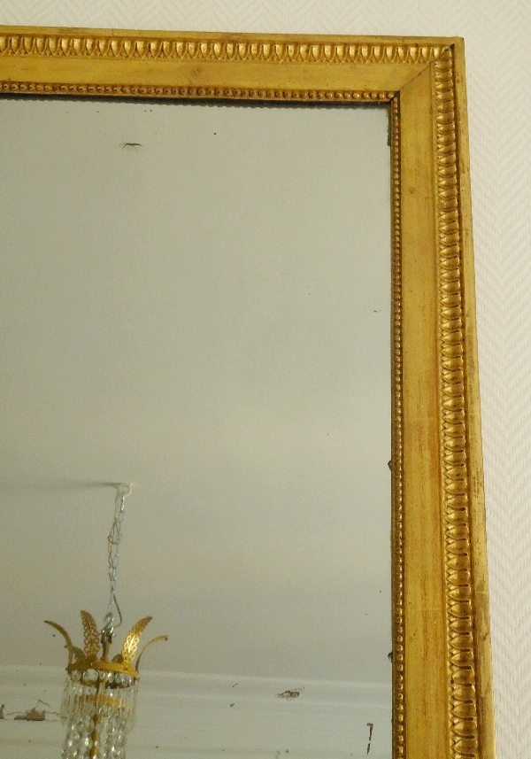 Tall Louis XVI mirror, gilt wood and mercury glass, late 18th century - 200cm