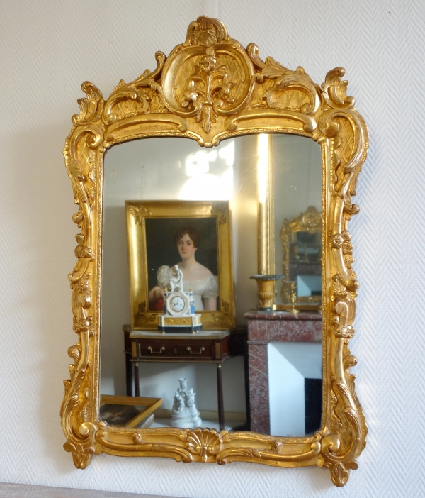 Louis XV gilt wood mirror, South of France, 18th century circa 1760 - 103cm x 73cm