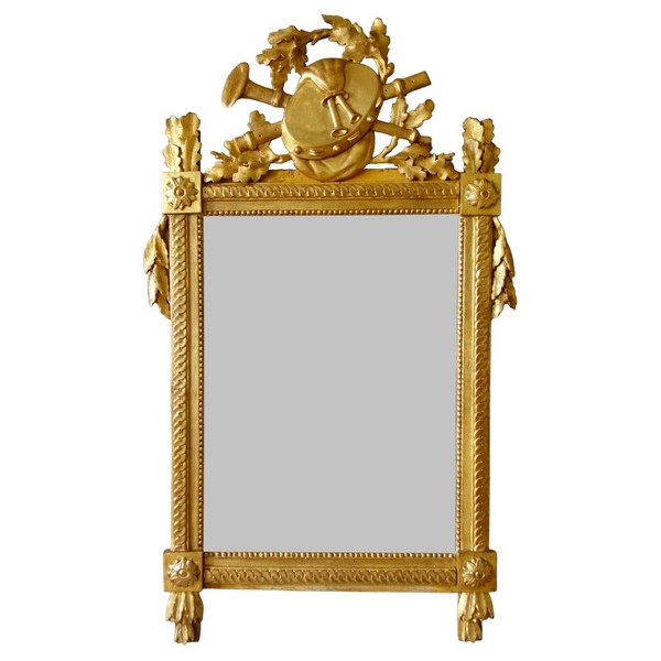 Tall Louis XVI gilt wood mirror - France, late 18th century circa 1780 - 122cm x 70cm