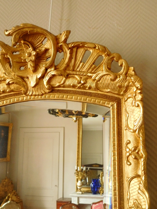 French Louis XIV / Regency, gilt wood frame, early 18th century