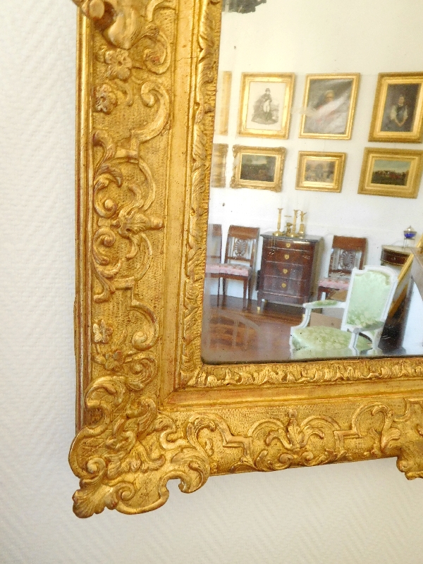 18th century - French Regency mercury mirror, gilt wood frame