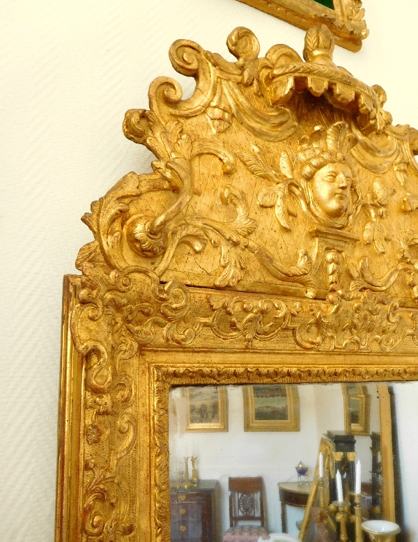 18th century - French Regency mercury mirror, gilt wood frame