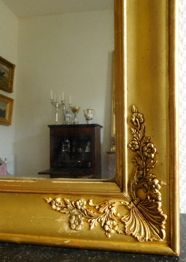 Empire mercury mirror, gilt wood frame, 19th century - 71cm x 87cm