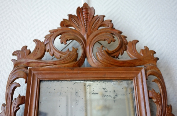 Paire de miroirs en bois de Bagard - fin XVIIe siècle époque Louis XIV