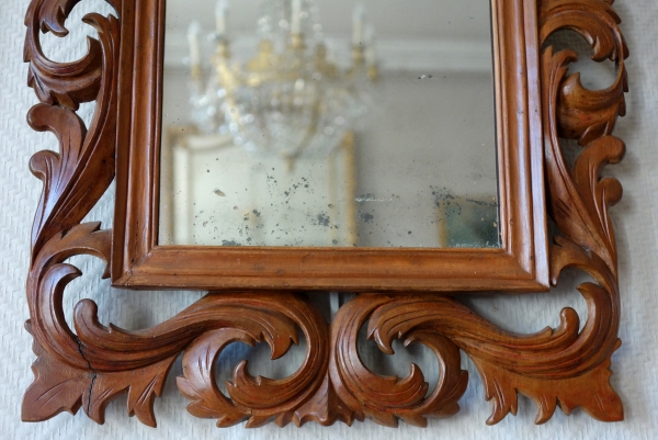 Paire de miroirs en bois de Bagard - fin XVIIe siècle époque Louis XIV