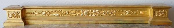 Socle réhausseur de miroir en bois doré Napoleon III d'époque XIXe siècle - 144cm
