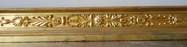 Socle réhausseur de miroir en bois doré Napoleon III d'époque XIXe siècle - 144cm