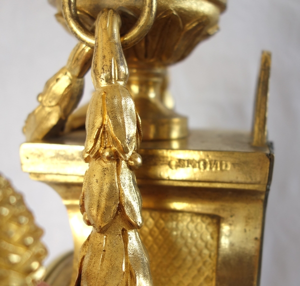 18th century ormolu decorative clock signed Osmond - Louis XVI period