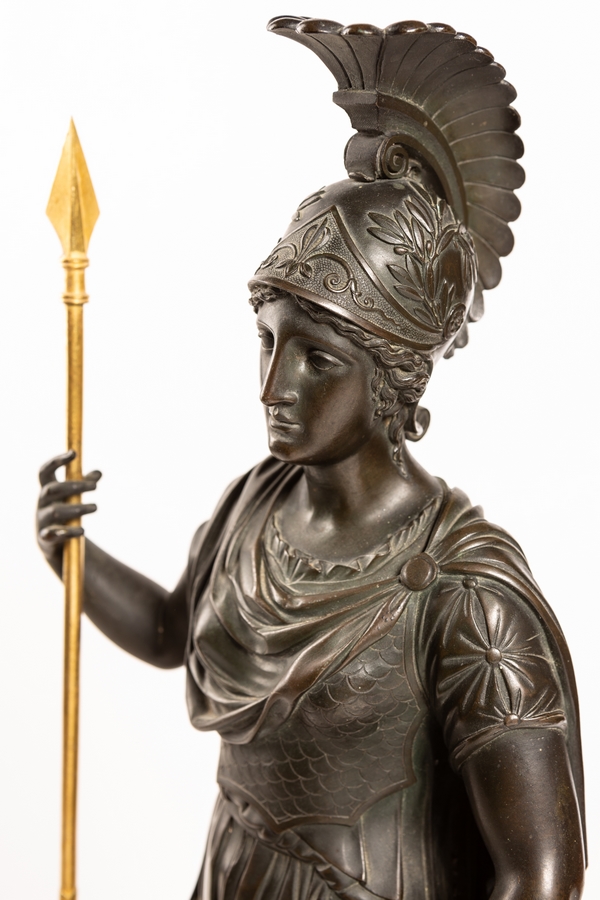 Gerard-Jean Galle - spectaculaire pendule Pallas Athena - fin de l'époque Empire vers 1820