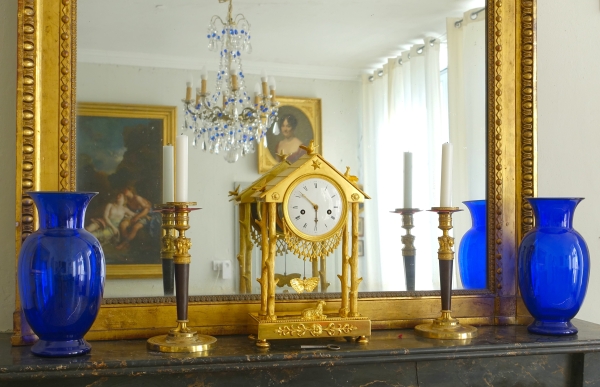 Empire ormolu clock - the cottage - France, early 19th century