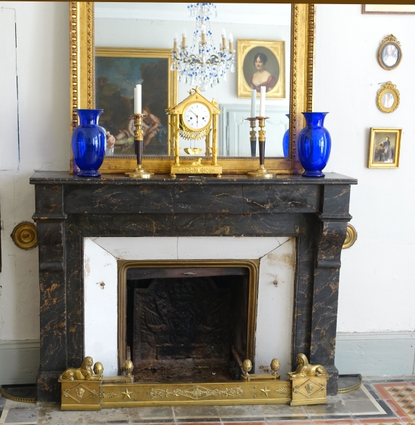Empire ormolu clock - the cottage - France, early 19th century